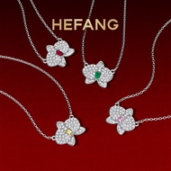 [With Box] HEFANG HEFANG Jewelry Phalaenopsis Clavicle Chain All-Match Jewelry