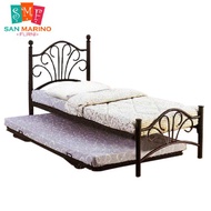 3V Single Metal Bed With Pull Out Bed ( DARK COLOR )
