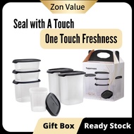 Tupperware One Touch Fresh Set with Black Cover with Box Airtight Food Container