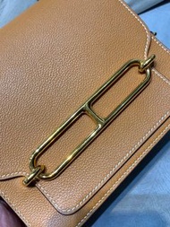 Hermes roulis mini 金棕金扣豬鼻包