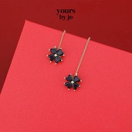 【CNY Limited Collection】Yours by Jo S925 Sterling Silver Midnight Bloom Threader Earrings