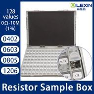 SMD Resistor Box 1% 0402 0603 0805 1206 Resistor Assortment Kit component 128 Values 0R-1M sample bo