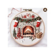 HEPU] Embroidery Kit, Adult Christmas Embroidery Kit, Beginner Hand Embroidery Kit