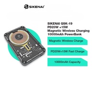 ATLAS SIKENAI QSK-19 PD20W + 15W 10000mAh Pengecasan Wayarles Magnet Mini Powerbank Lutsinar