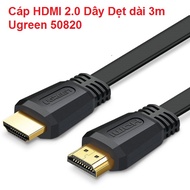 Cáp HDMI 2.0 Dây Dẹt dài 3m Ugreen 50820 Chính Hãng