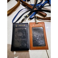 HAKIM Leather Pocket ID Card HAKIM Black Pocket Card Wallet Brown/