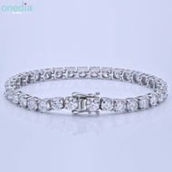 925 Silver  3mm  D Color Moissanite Luxury Elegant Tennis Bracelet With Lobster Clasp