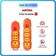 Sopoka 3-hole - 4-hole Wireless Socket P6000W2+ super load-bearing 6000W with master switch, good he