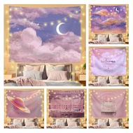 ins Hanging Cloth Tapestry Cute Girl's Room Decotarion Pink Dream Window Room Tapestry Aesthetic Dec