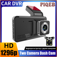 PIQEB กล้องด้านหน้าและด้านหลังติดรถยนต์4นิ้ว,รถแบบมีสองเลนส์อุปกรณ์บันทึกวิดีโอกล้องบันทึกวงจร Dvr การมองเห็นได้ในเวลากลางคืน G-Sensor 1080P Dashcam PIVBE
