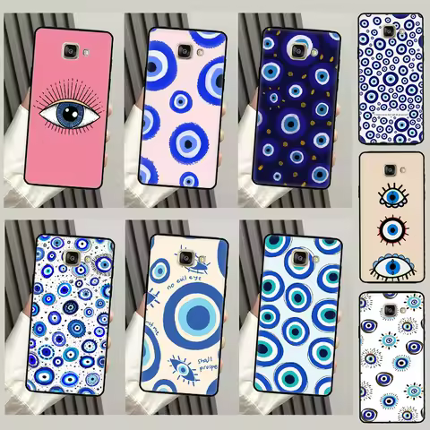 Evil Eye Lucky Eye Blue Case For Samsung Galaxy A3 A5 2016 J3 J5 J7 2017 J2 J6 J4 Plus J8 A6 A7 A8 A