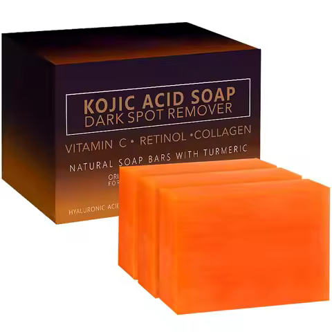 3pcs*100g Curcuma Soap Ginger Handmade Soap Essential Oil Soap Turmeric Soap Lemon Turmeric Curcuma