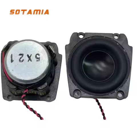 SOTAMIA 2Pcs 1.5 Inch Full Range Speaker 4 Ohm 10W Leather Edge Fever Grade Mini Speaker DIY Portabl