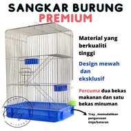 Sangkar Burung Premium 2 Layer , 2 Layer Bird Cage Bird House Bekas Makanan Burung Bekas Air Burung dan Minuman Burung