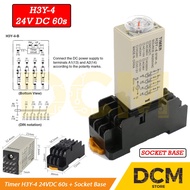 Timer H3Y-4 24V DC 60s 1min Delay Relay DPDT + Socket PYF14A