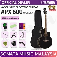 Yamaha APX600 Thin-line Cutaway Acoustic-Electric Guitar - Black Color ( APX 600 )