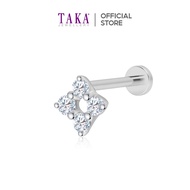 TAKA Jewellery 18K Gold Diamond Flatback Stud Earring