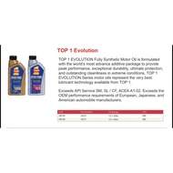 18221 Top 1 Evolution 5W-50 Fully Synthetic Engine Oil (1 liter) For Proton, Perodua , Toyota , Hond