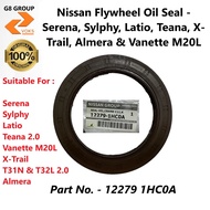 Nissan Flywheel Oil Seal - Sylphy G.Livina Latio Almera X-Trail Teana Serena & Vanette M20L ( 12279-