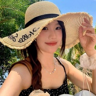 topi pantai topi perempuan Topi jerami topi besar Perancis wanita musim panas pantai pantai gaya per