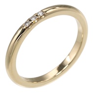 Tiffany & Co.) Forever Classic 系列戒指，9 號，18K 黃金鑲鑽，約 ​​2.55 克，女士款 [二手]