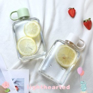 LIGHTHEARTED Water Bottle, 360ML/500ML Flat Plastic Water Bottles,  Transparent Large Capacity Porta