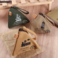 LANFENG Coin Purse Portable Sailboat Creative Dumpling Shape Canvas Mini Key Bag