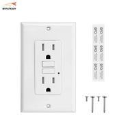 Hard GFCI Outlet 15 Amp Reliable GFCI Electrical Outlet Practical Tamper Resistant Receptacle with L