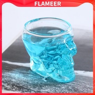 [Flameer] Skull Head Bottle Decanter Whiskey Vodka Wine Glass Crystal Shot Glass -75ml