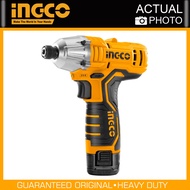 INGCO สว่านไขควงกระแทกไร้สาย 12V (แบต 12v 2 ก้อน ไม่แถมสายชาร์จ) รุ่น CIRLI12015