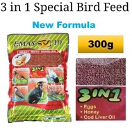 Tropical Bird Food 3-in-1 Egg, Honey & Cod Liver Oil | For Common Mynah, Tiong Mas