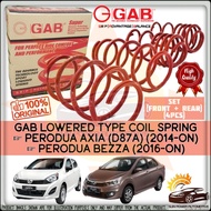 Perodua Axia / Bezza (2014~) GAB SUPER SPORT PREMIUM LOWERED TYPE COIL SPRING ( SET 4PCS )
