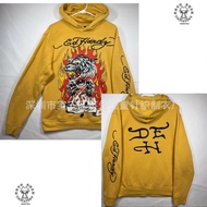 Ed Hardy Hoodie Mens L Black Pullover Sweatshirt Skull Grung