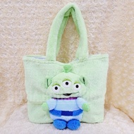 MATA HIJAU Alien 3-Eye Green Tote Bag Alien Toy Story Front Body Alien Doll Bag Toy Story Green