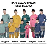 BAJU MELAYU HAIZAN TELUK BELANGA BPI DEWASA KANAK KANAK BUDAK  RAYA 2024 DUSTY GREEN MUSTARD EMERALD PINK BLUEBLACK