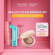 Healthy Glow Barrier Set-Glow cushion,Lip Rescue,Lip Barrier,Micropeeling Serum