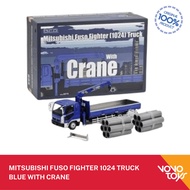 GCD 1 Mitsubishi Fuso Fighter 1024 Truck with Crane RHD Blue