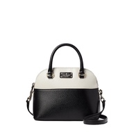 Kate Spade Grove Street Mini Carli Leather Crossbody Bag Black And White