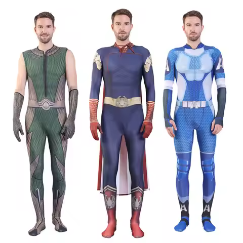 The Boys The Homelander The Deep Movie Cosplay Costumes Adult Boys Spandex Zentai Halloween Cosplay 