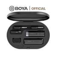 BOYA BY-WM3U Wireless Microphone Type-C Mini Phone Mic with Charging Case for Type-C USB-C 3.5mm TRS Devices Android Smartphones Cameras Laptop PC