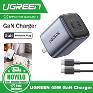 UGREEN 45W GaN Charger with Dual USB Type C Ports Fast Charging