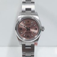 ROLEX 勞力士 176200 蠔式OP 2017/07全配件 蠔式女錶 超美香檳色數字面盤 大眾當舖B407