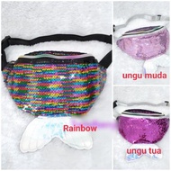 Sequin Mermaid Waistbag for Children, Imported Women's Waist Bag, Sequin Bag