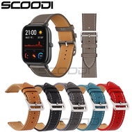 Fashion Leather Watch Band Strap for Xiaomi Huami Amazfit GTS 4 3 2 2e 4Mini 2Mini Leather Sporty Replacement Wrist band strap