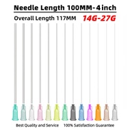10pcs 100mm 4 Inch 14G-27G Plastic accurate stainless steel tip blunt glue dispensing needles, Stain
