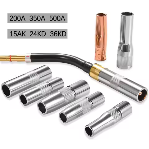 5PCS 350A Welding Torch Protective Nozzle Pure Copper Thick Conductive Nozzle 200A 350A 500A MIG Wel