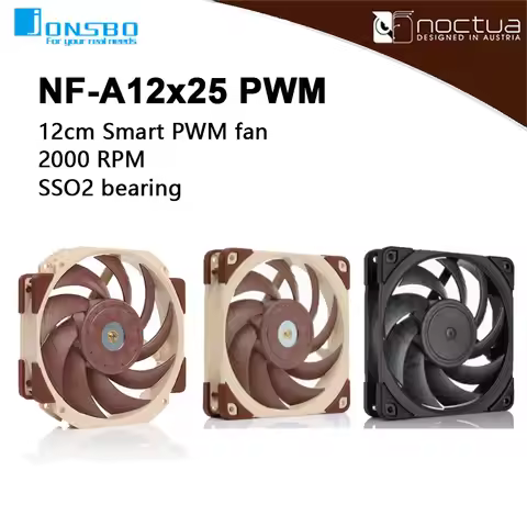 Noctua NF-A12X25 PWM 120mm Case Fan Round Frame New Sterrox® Liquid Crystal Polymer SSO2 Bearing Coo