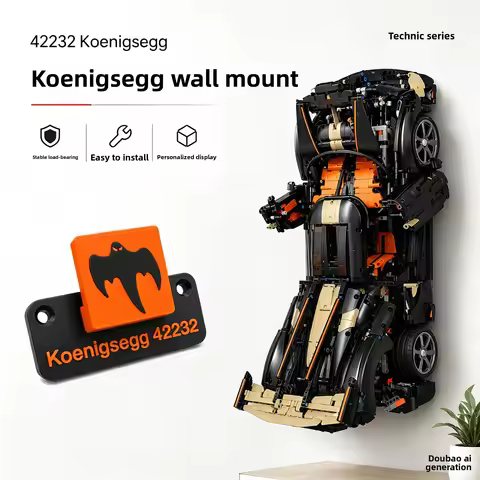 Wall Mount Display Stand For Lego Technic 42232 Koenigsegg Supercar 42232 Display Stand(Excluding th