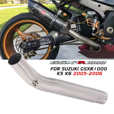 Motorcycle Exhaust Middle Link Pipe Escape Muffler Tube Escape Slip On For Suzuki GSX-R1000 GSXR1000