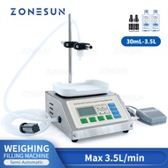 ZONESUN Liquid Filling Machine เครื่องชั่งน้ำหนักของเหลวกึ่งอัตโนมัติเครื่องบรรจุขวดเครื่องดื่มน้ำดื